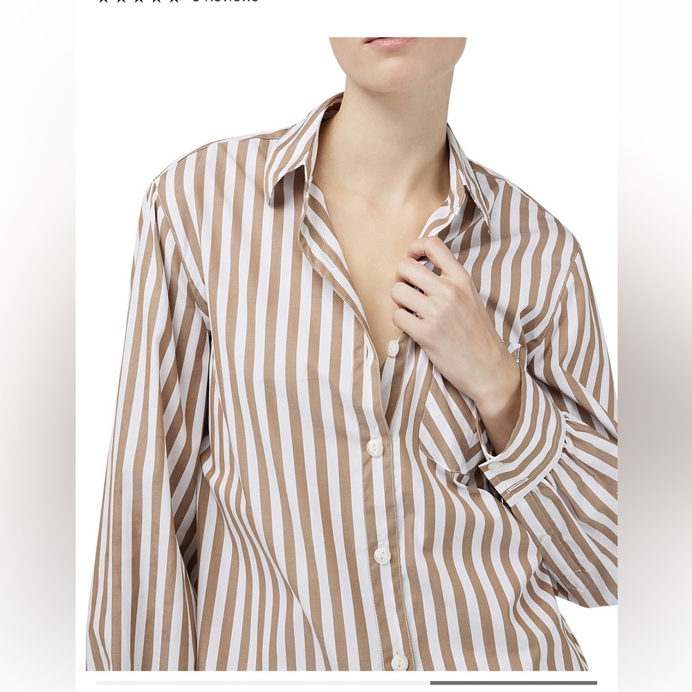 Rag & bone brown strip shirt